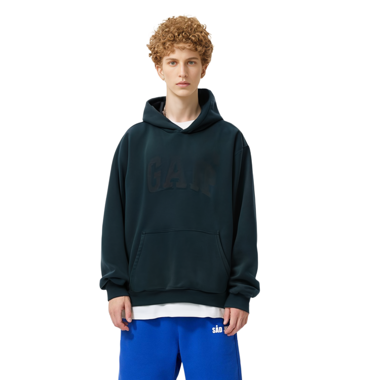 Sizing YEEZY x Gap x Balenciaga ロゴプリントプルオーバーパーカー ユニセックス - ダークブルー YEEZY-SS22-122