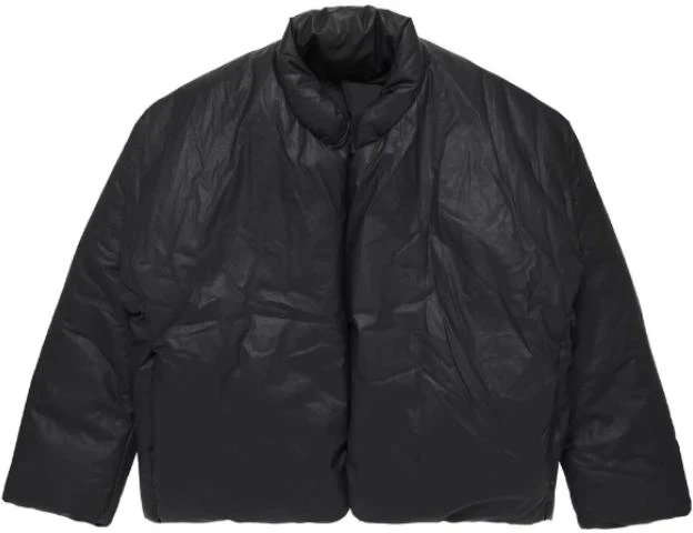 yeezy-x-gap-x-balenciaga-round-jacket-black-glossy-loose-fit-unisex-jacket-398584262