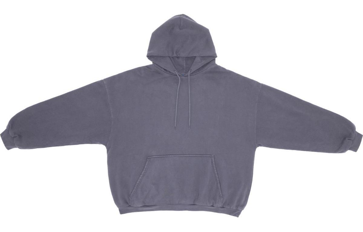 Yeezy x Gap x Balenciaga SS24 Navy Unisex Pullover Hoodie with Drawstring YZY-SS24-14