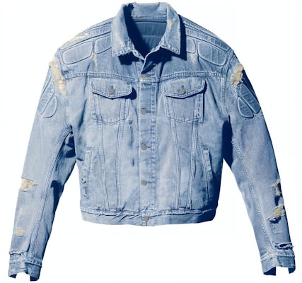 YEEZY联名Gap和Balenciaga三方合作蓝色牛仔夹克男女同款盔甲款式. YEEZY-SS22-024 Order YEEZY联名Gap和Balenciaga三方合作蓝色牛仔夹克男女同款盔甲款式. YEEZY-SS22-024