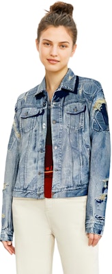 YEEZY联名Gap和Balenciaga三方合作蓝色牛仔夹克男女同款盔甲款式. YEEZY-SS22-024 Shop YEEZY联名Gap和Balenciaga三方合作蓝色牛仔夹克男女同款盔甲款式. YEEZY-SS22-024