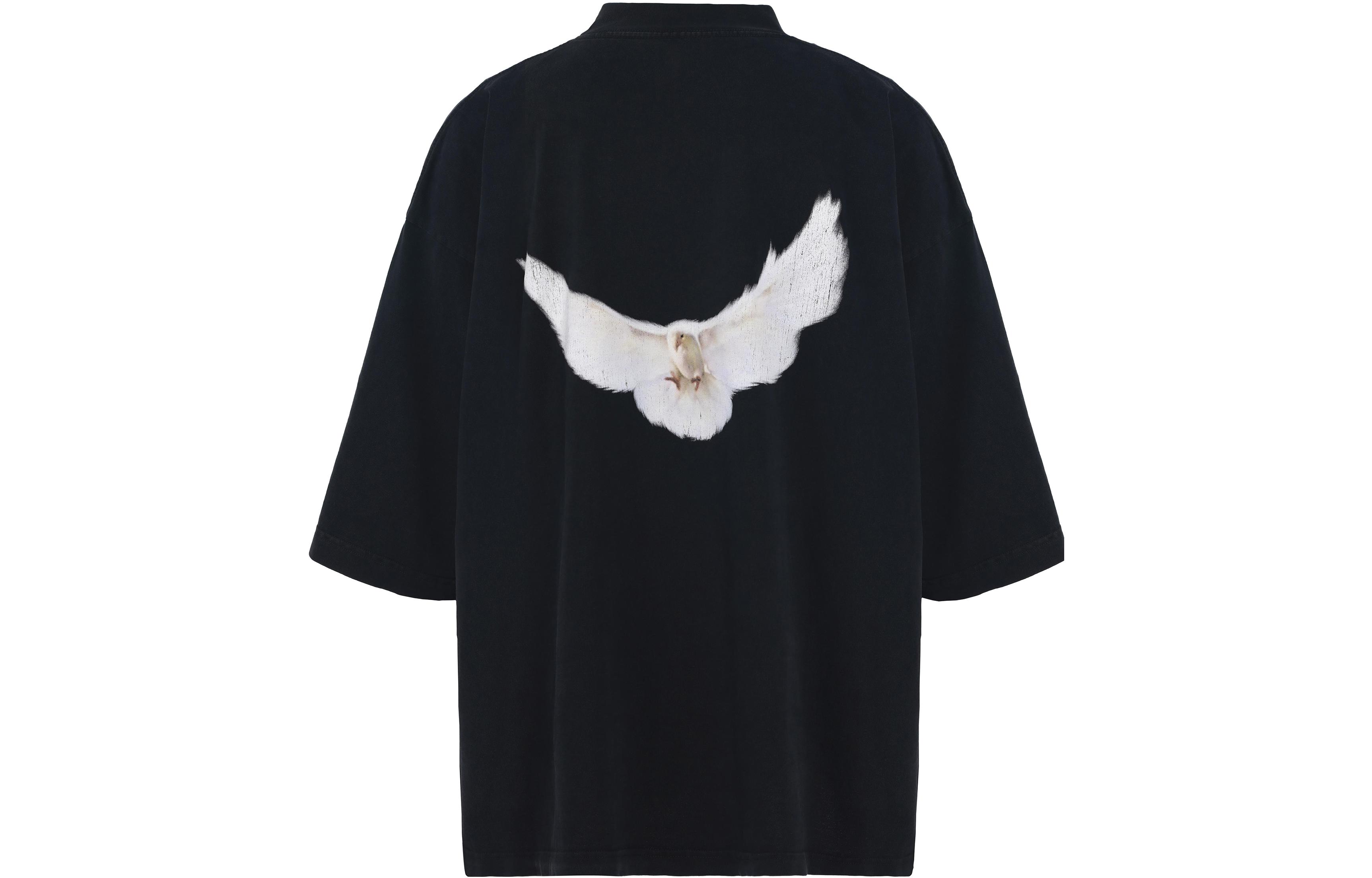 Shop YEEZY x Gap x Balenciaga Baju 3/4 Hitam Dove Print Unisex YEEZY-SS22-002