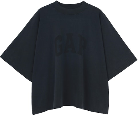 YEEZY x Gap x バレンシアガ ウォッシュドブラック ロゴ Tシャツ クルーネック ユニセックス YEEZY-SS22-017 Buy YEEZY x Gap x バレンシアガ ウォッシュドブラック ロゴ Tシャツ クルーネック ユニセックス YEEZY-SS22-017
