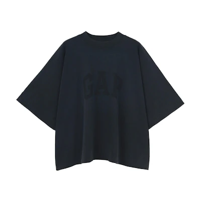 YEEZY Gap Balenciaga Washed Black Logo Tee Unisex Crewneck Short Sleeve YEEZY-SS22-017