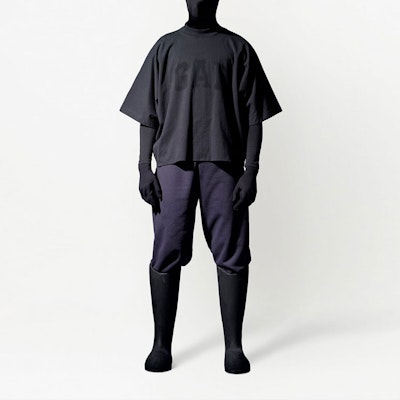 YEEZY x Gap x バレンシアガ ウォッシュドブラック ロゴ Tシャツ クルーネック ユニセックス YEEZY-SS22-017 Shop YEEZY x Gap x バレンシアガ ウォッシュドブラック ロゴ Tシャツ クルーネック ユニセックス YEEZY-SS22-017