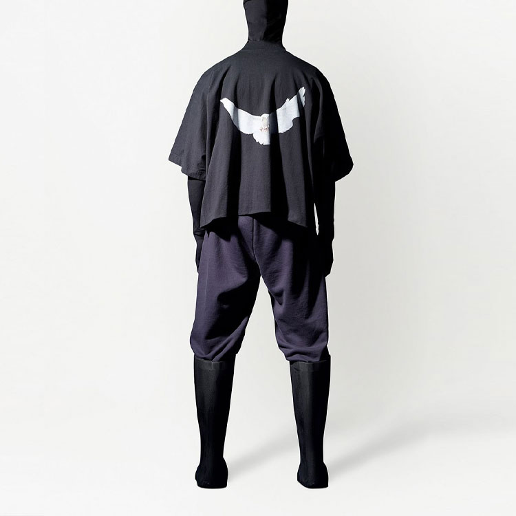 Purchase YEEZY x Gap x バレンシアガ ウォッシュドブラック ロゴ Tシャツ クルーネック ユニセックス YEEZY-SS22-017