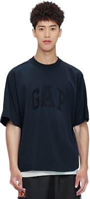 YEEZY x Gap x バレンシアガ ウォッシュドブラック ロゴ Tシャツ クルーネック ユニセックス YEEZY-SS22-017 Cheap YEEZY x Gap x バレンシアガ ウォッシュドブラック ロゴ Tシャツ クルーネック ユニセックス YEEZY-SS22-017
