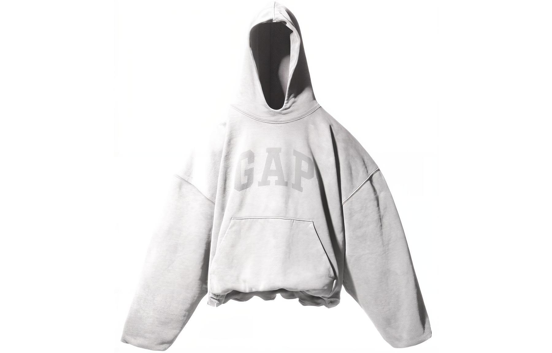Order YEEZY x Gap x Balenciaga Hoodie Putih Logo Unisex Loose Fit. YEEZY-SS22-005