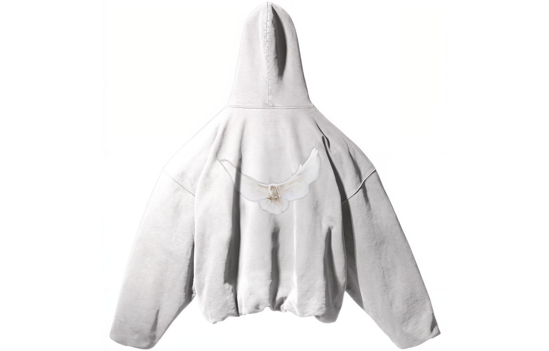 Lookbook YEEZY x Gap x Balenciaga Hoodie Putih Logo Unisex Loose Fit. YEEZY-SS22-005