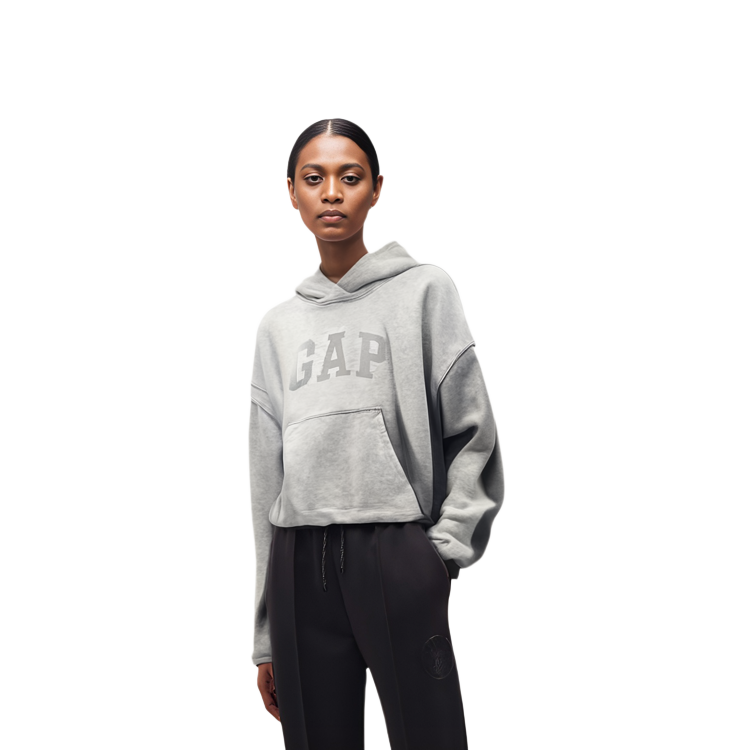 Shop YEEZY x Gap x Balenciaga Hoodie Putih Logo Unisex Loose Fit. YEEZY-SS22-005