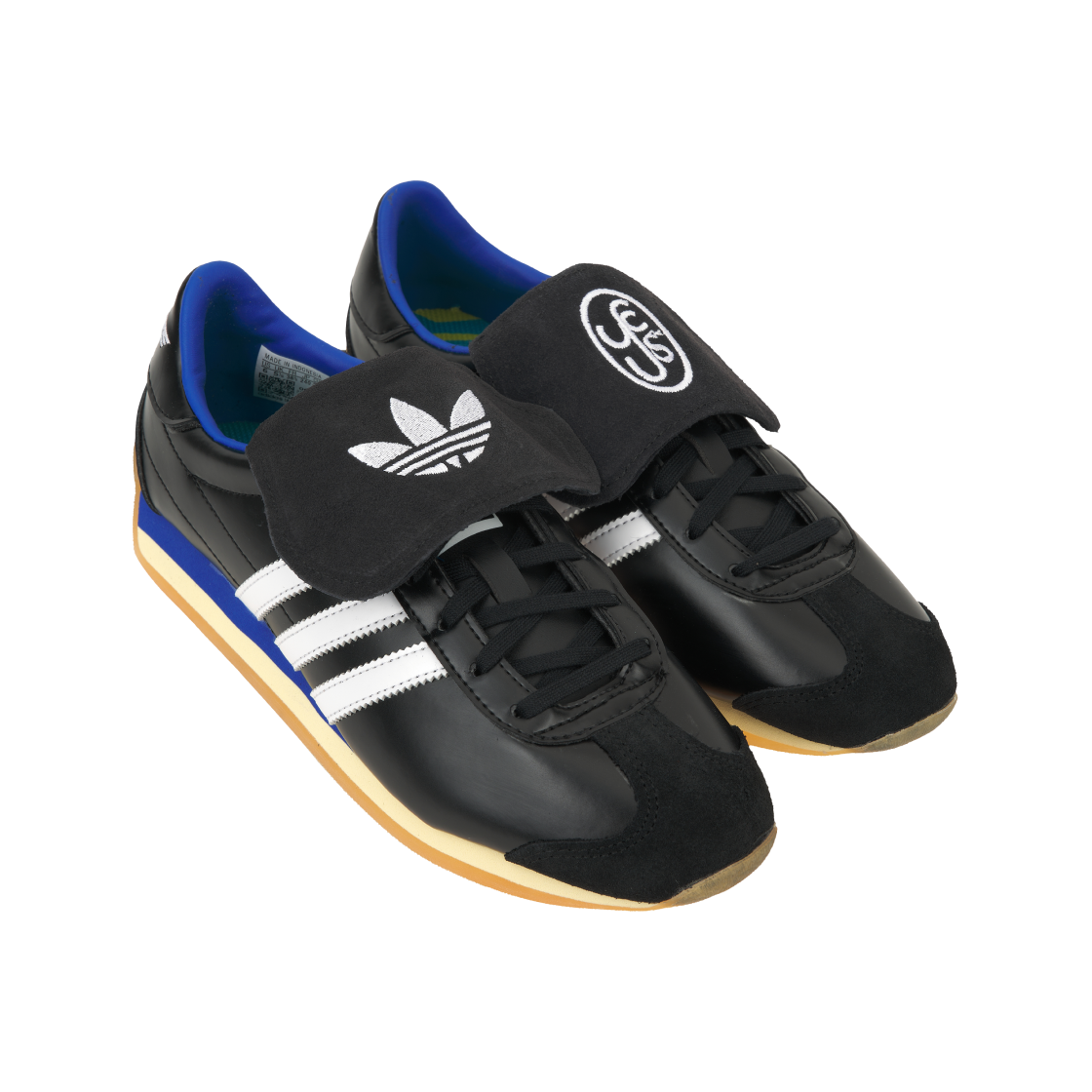Shop YESEYESEE x adidas Country OG ''Hitam Biru'' JR2599
