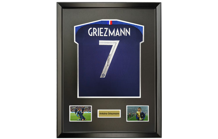 Yipai Antoine Griezmann 2018 World Cup France Jersey Signed with SA Certificate Framed 3035173