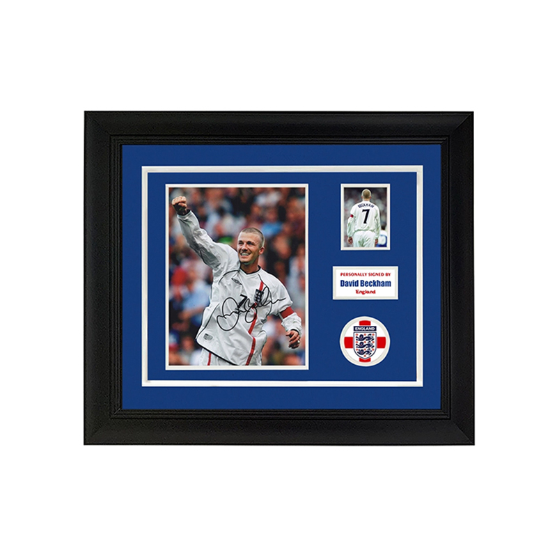 Yipai Beckham 2002 World Cup Signed Photo England Team Fan Memorabilia Framed 45x40cm 5444955