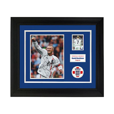 Yipai Beckham 2002 World Cup Signed Photo England Team Fan Memorabilia Framed 45x40cm 5444955