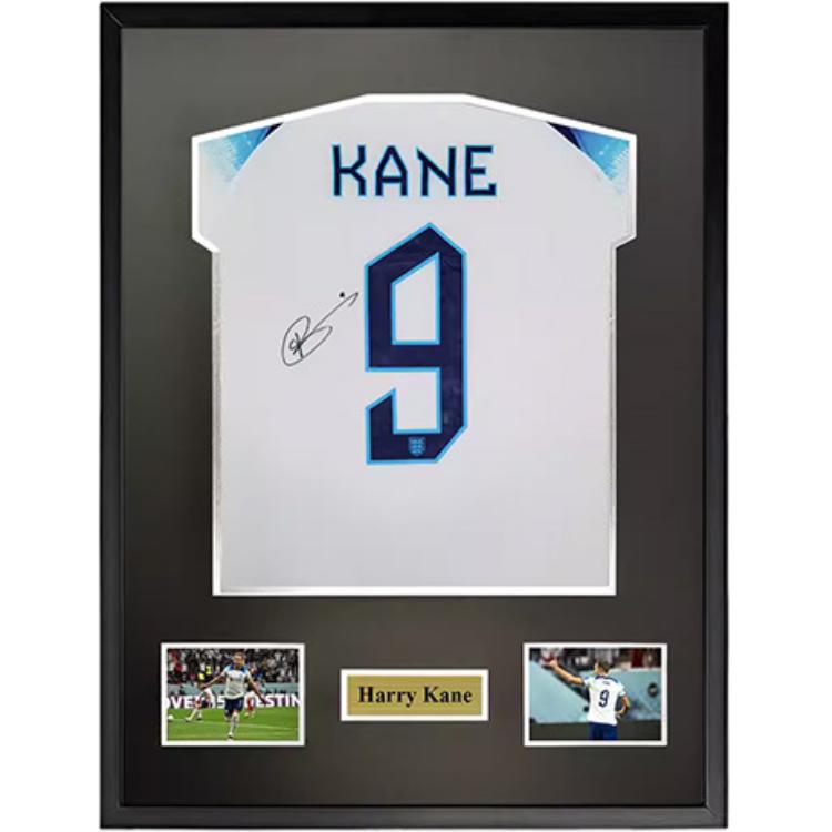 Yipai Harry Kane Autographed England Jersey 2022 World Cup Framed Collectible with SA. 13788861