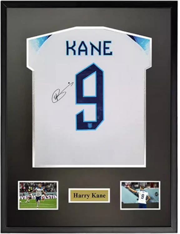 yipai-harry-kane-autographed-england-jersey-2022-world-cup-framed-collectible-with-sa-13788861