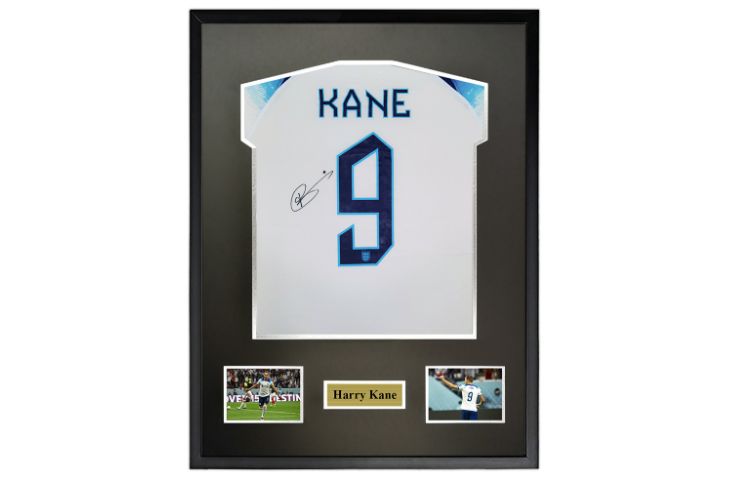 Yipai Harry Kane Signed England Jersey 2022 World Cup Framed Collectible with COA 10446799