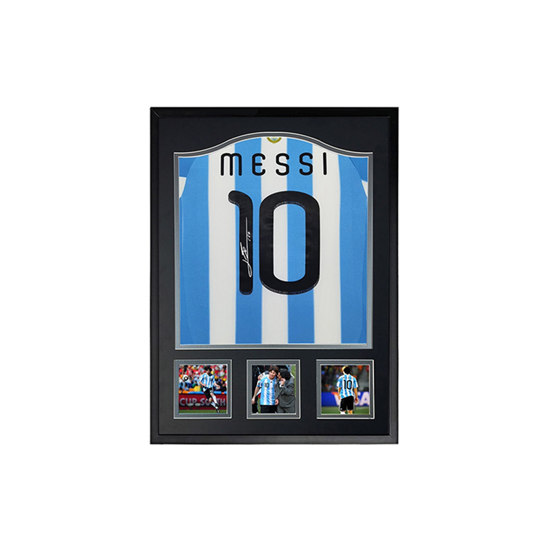 Yipai Messi Signed 2010 Argentina World Cup Jersey Framed Collectible with COA 6016623