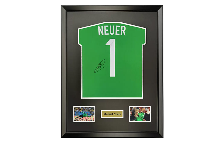 Yipai Neuer Signed Germany 2014 World Cup Jersey with SA Certificate Framed Collectible 8939959