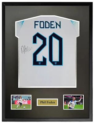 Yipai Phil Foden 2022 World Cup England Signed Jersey with SA Certificate Framed. 8939930 Buy Yipai Phil Foden 2022 World Cup England Signed Jersey with SA Certificate Framed. 8939930