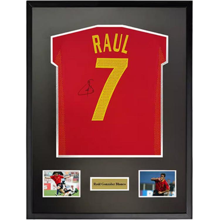 Yipai Raúl González Blanco Signed Spain Jersey 2002 World Cup Framed w/ SA Certificate 13792335