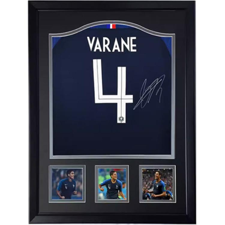 Yipai Raphaël Varane Signed Jersey 2018 World Cup France with SA Cert Framed Collectible 13794177