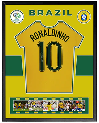 Yipai Ronaldinho Signed Brazil Jersey 2006 World Cup Framed (90x110cm) Football Memorabilia 5444932 Buy Yipai Ronaldinho Signed Brazil Jersey 2006 World Cup Framed (90x110cm) Football Memorabilia 5444932