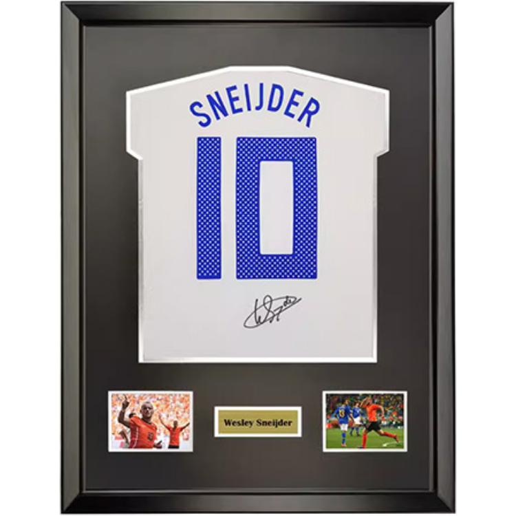 Yipai Wesley Sneijder Signed Jersey 2010 Netherlands World Cup with SA Cert Framed. 13793710