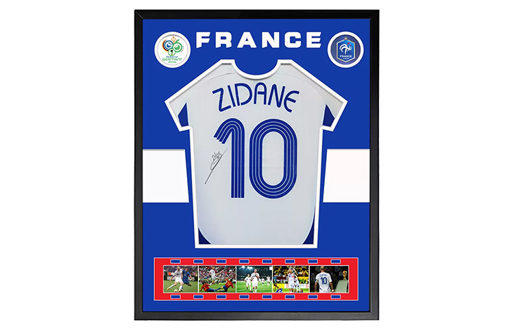 Buy Yipai Zidane 2006 France World Cup Signed Jersey with SA Certificate Display Frame 8939978