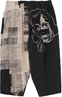 Yohji Yamamoto 2022 SS Newspaper Print Baggy Harem Pants Black Mens. HG-P53-812-1 Yohji Yamamoto 2022 SS Newspaper Print Baggy Harem Pants Black Mens. HG-P53-812-1