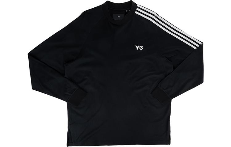 Yohji Yamamoto 3-Stripes Logo Print Black Long-Sleeve Sweatshirt Unisex H4-480-0BC-S
