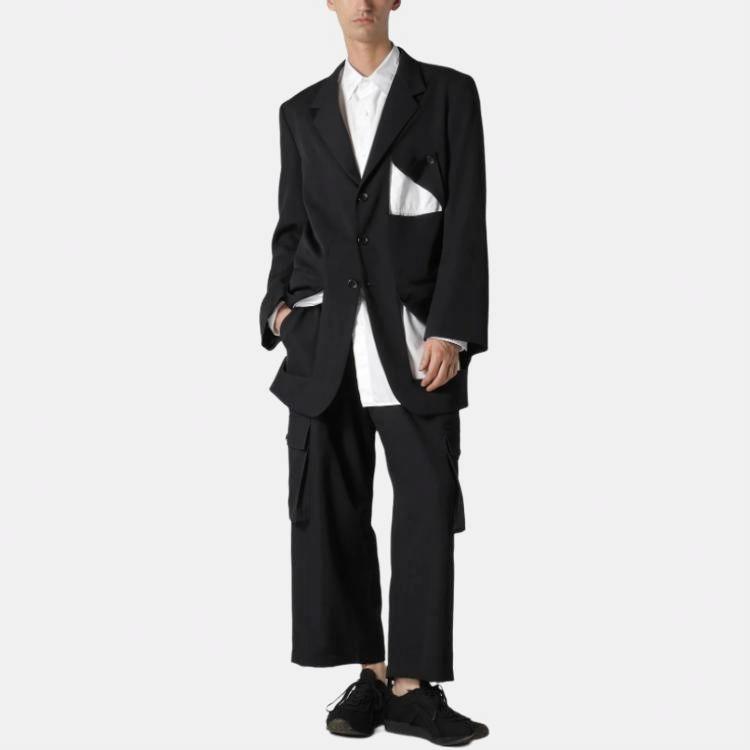 Details for ヨウジヤマモト ルーズフィット ブラックカーゴパンツ FW24. HP-P60-100-2