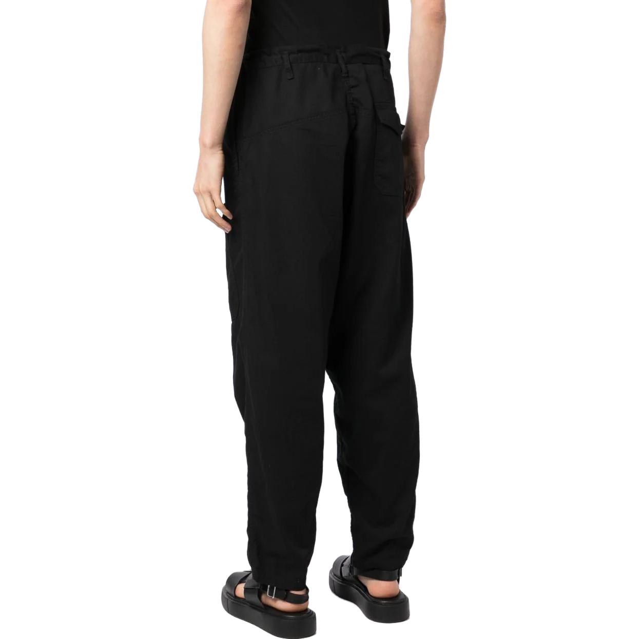 Lookbook Yohji Yamamoto Celana Panjang Hitam Lurus Zipper Casual. HZ-P96-041-2