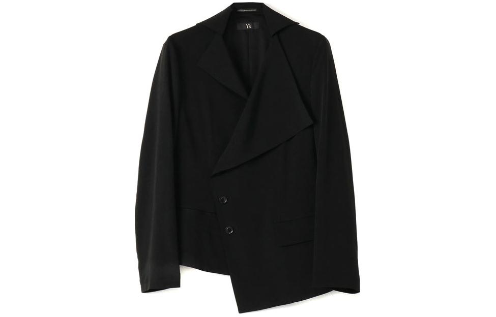 Yohji Yamamoto Asymmetric Single-Breasted Blazer Jacket Black Fashion YR-J05-500-2