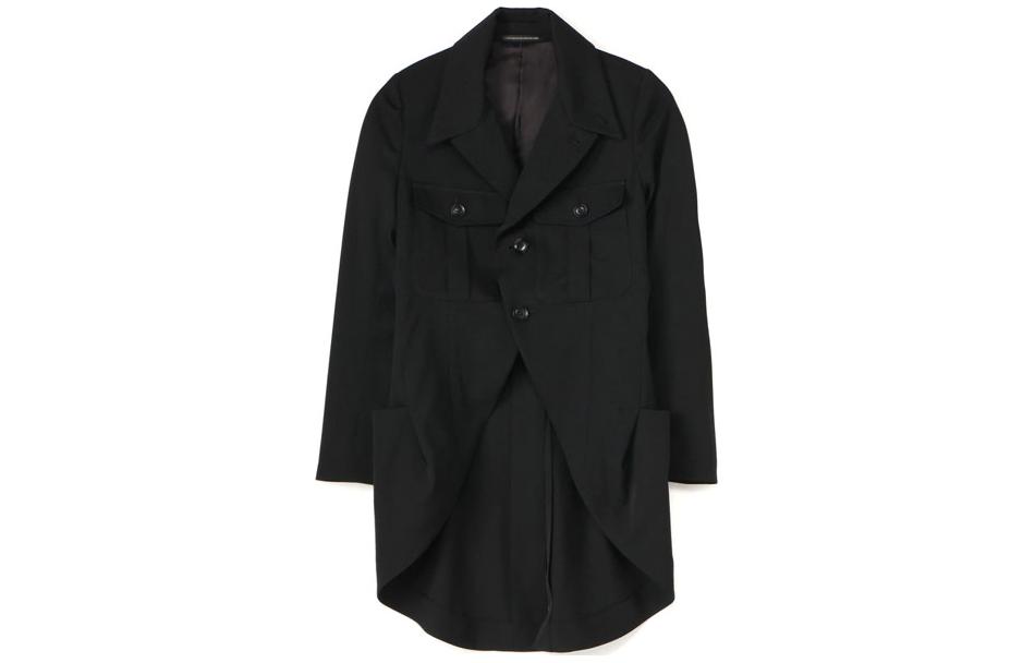 Yohji Yamamoto Asymmetrical Long Sleeve Jacket Black YD-J03-100-1