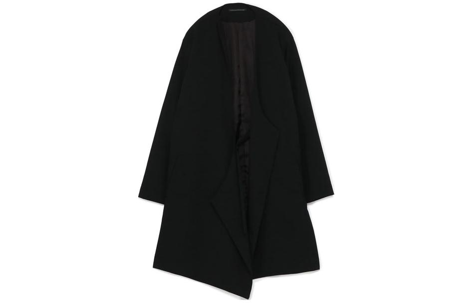 Yohji Yamamoto Black Asymmetric Long Jacket Blazer YX-J14-100-1-01