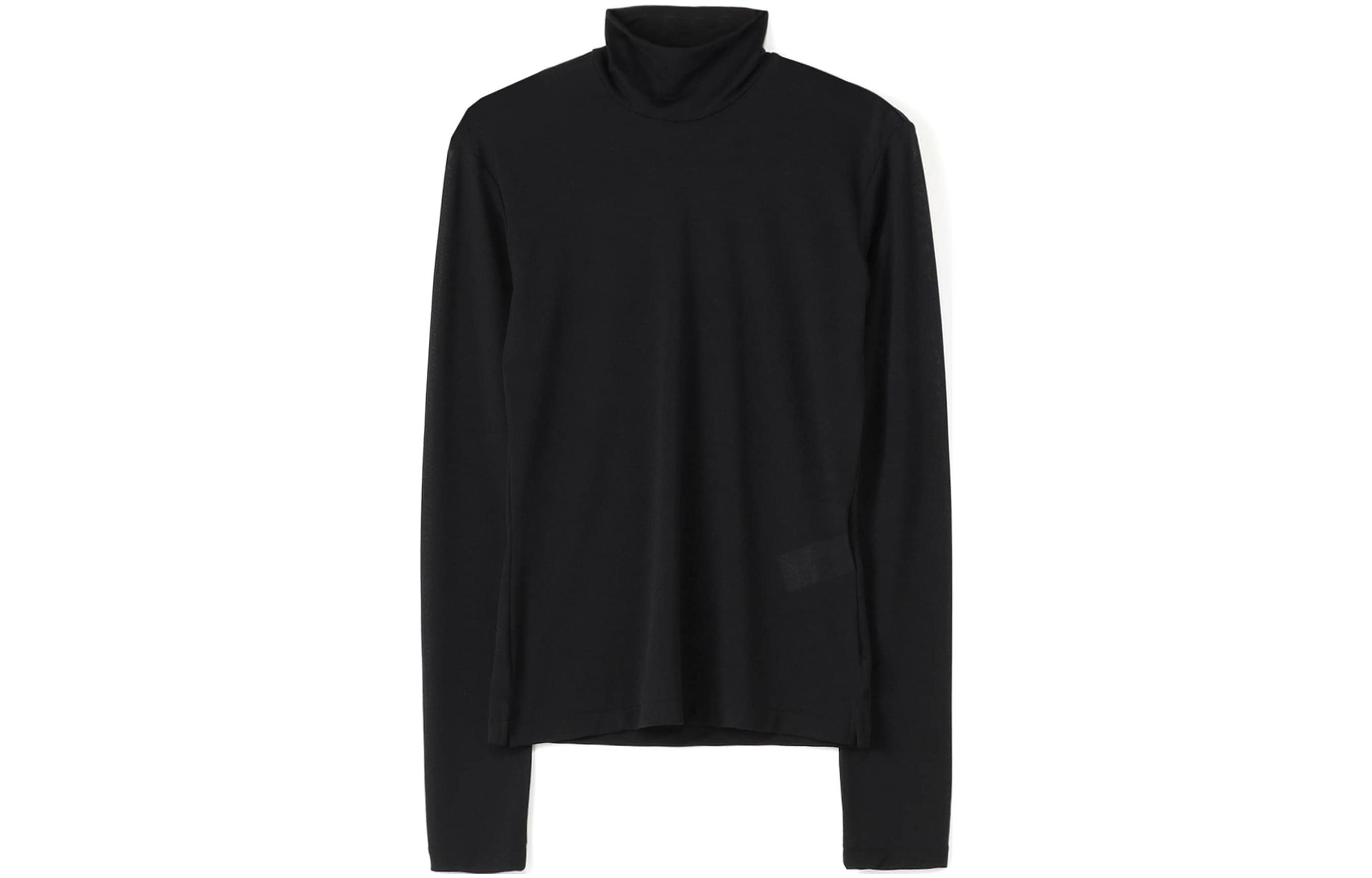 Yohji Yamamoto Black High-Neck Long-Sleeve Sweatshirt FA-T94-620-2-02