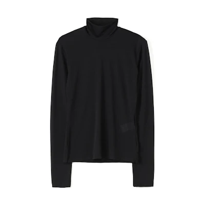 Yohji Yamamoto Black High-Neck Long-Sleeve Sweatshirt FA-T94-620-2-02