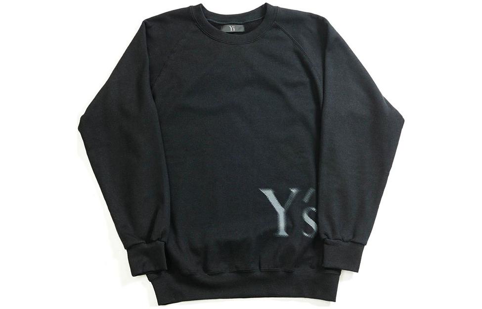 Yohji Yamamoto Black Letter Print Crewneck Long Sleeve Unisex Sweatshirt YP-T58-968-3-02