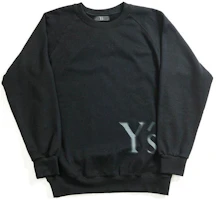 Yohji Yamamoto Black Letter Print Crewneck Long Sleeve Unisex Sweatshirt YP-T58-968-3-02 Yohji Yamamoto Black Letter Print Crewneck Long Sleeve Unisex Sweatshirt YP-T58-968-3-02