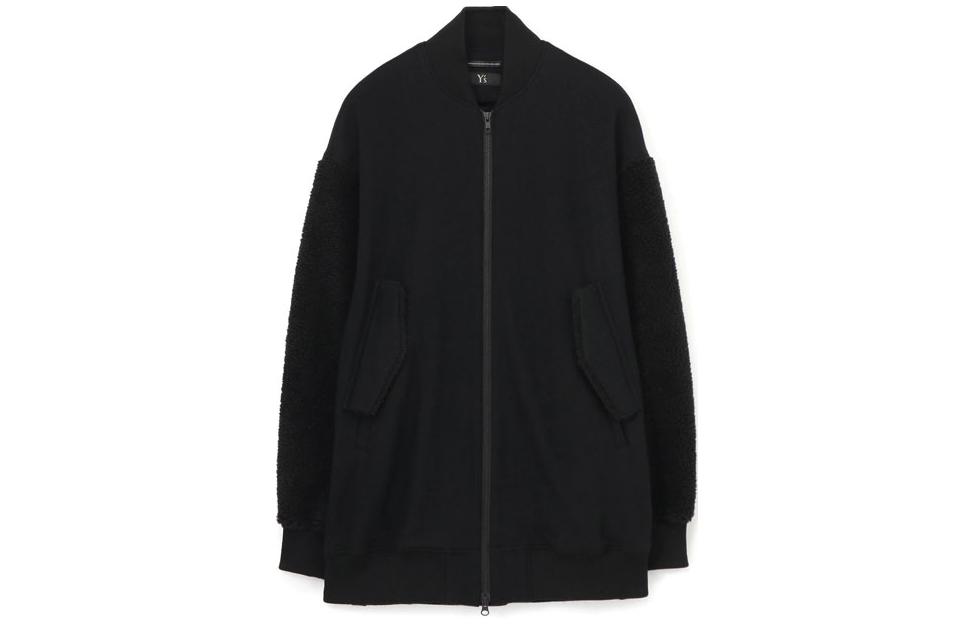 Yohji Yamamoto Black Loose-Fit Long Sleeve Bomber Jacket YX-T05-161-2