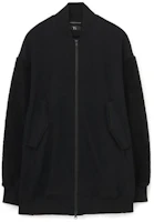Yohji Yamamoto Black Loose-Fit Long Sleeve Bomber Jacket YX-T05-161-2 Yohji Yamamoto Black Loose-Fit Long Sleeve Bomber Jacket YX-T05-161-2