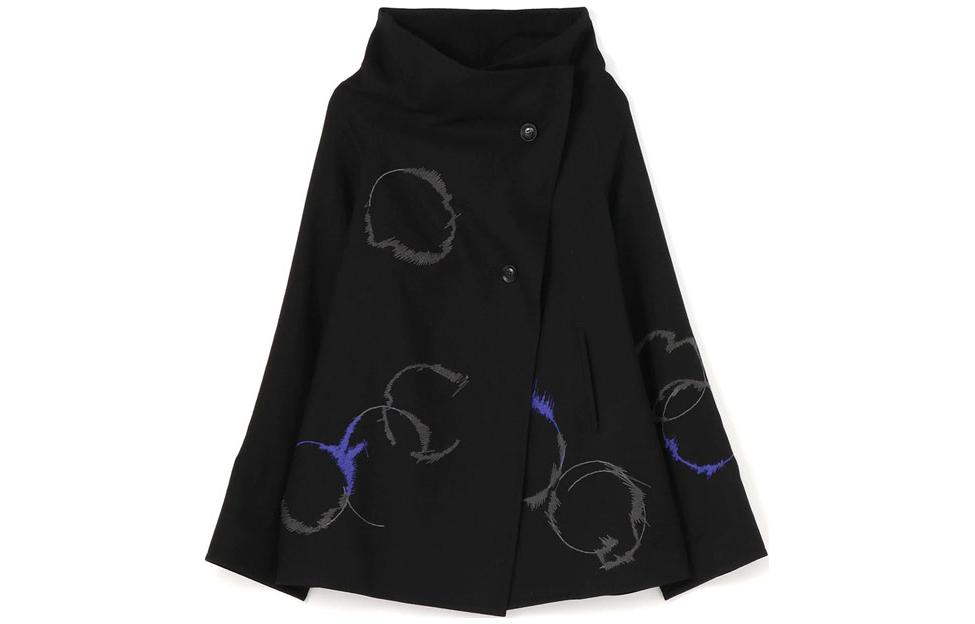 Yohji Yamamoto Black Loose Stand Collar Long Sleeve Jacket YK-J06-123-2