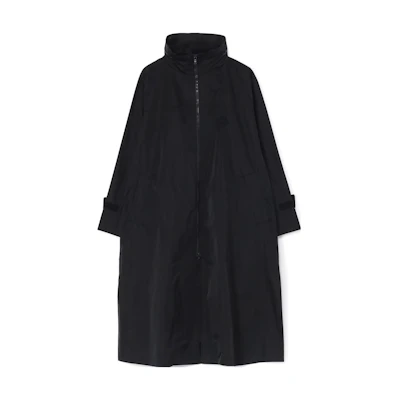 Yohji Yamamoto Black Mid-Length Solid Stand Collar Raglan Zip Jacket Unisex FY-C51-900-1-02