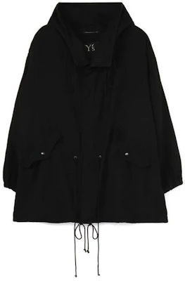 ヨウジヤマモト ブラック オーバーサイズ フーディ ジャケット ドローストリング付き YX-Y01-300-3-01 Buy ヨウジヤマモト ブラック オーバーサイズ フーディ ジャケット ドローストリング付き YX-Y01-300-3-01