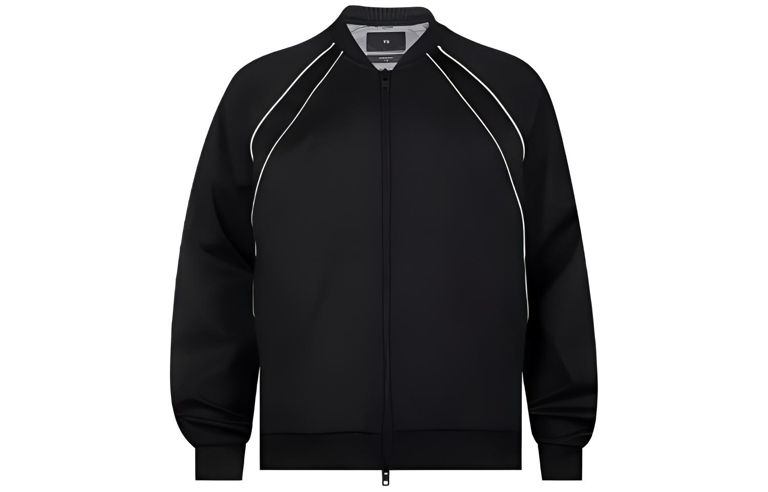 Yohji Yamamoto Black Raglan Sleeve Baseball Jacket with Zipper H6-306-3BC-S