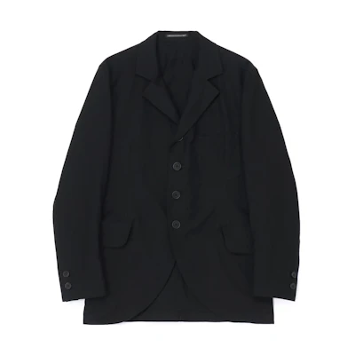 Yohji Yamamoto Black Single-Breasted Long Sleeve Jacket for Men HJ-J10-003-1-02