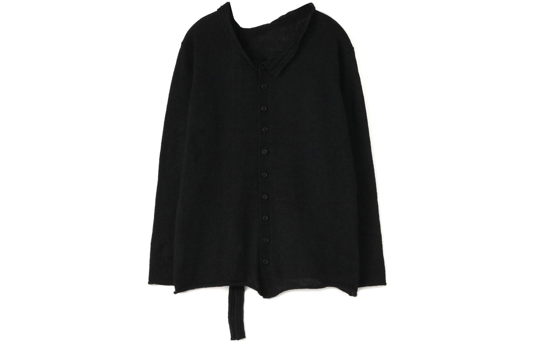 Yohji Yamamoto Black Single-Breasted V-Neck Long-Sleeve Jacket Unisex FR-K08-192-2