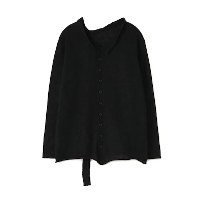 Yohji Yamamoto Black Single-Breasted V-Neck Long-Sleeve Jacket Unisex FR-K08-192-2