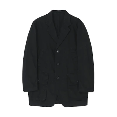 Yohji Yamamoto Black Single-Breasted Workwear Jacket HJ-J99-040-3